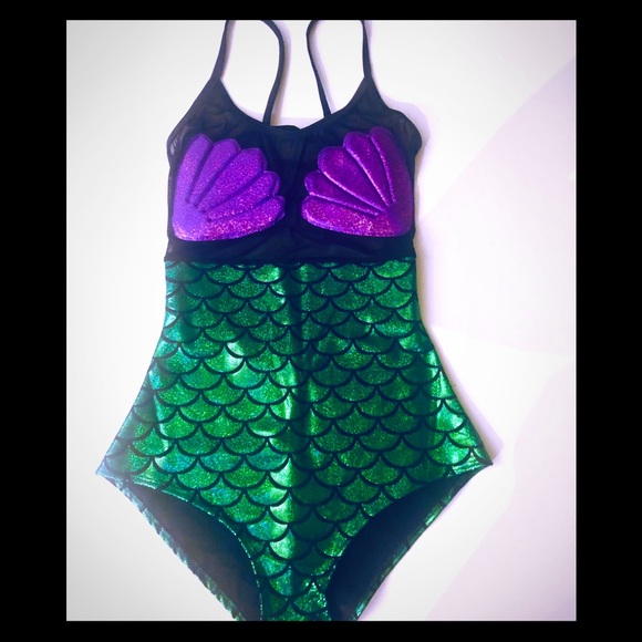 Mermaid Costume Seashell Bodysuit - Picture 1 of 7